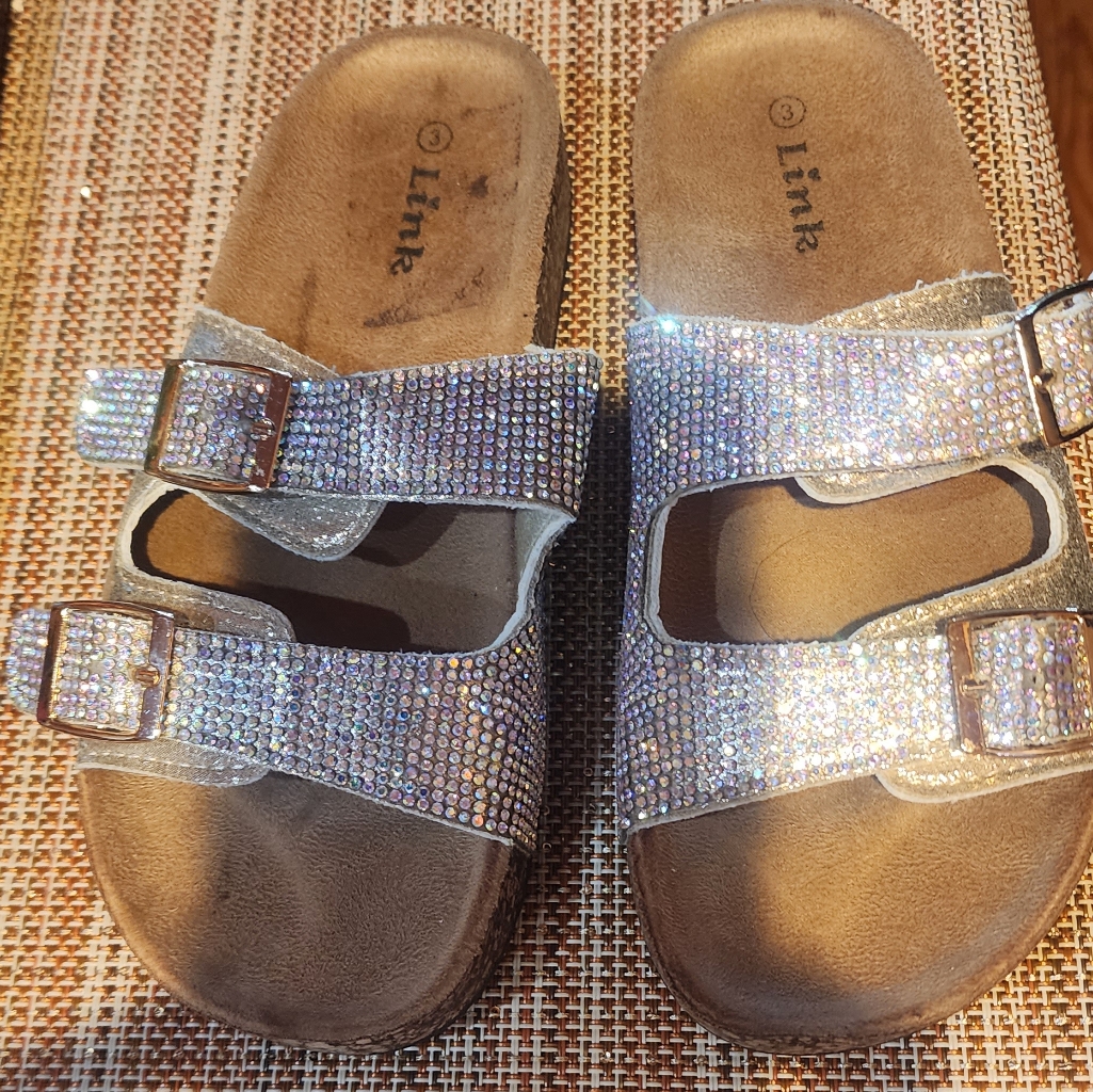 Link Brand Girls Bling Sandal Size 3